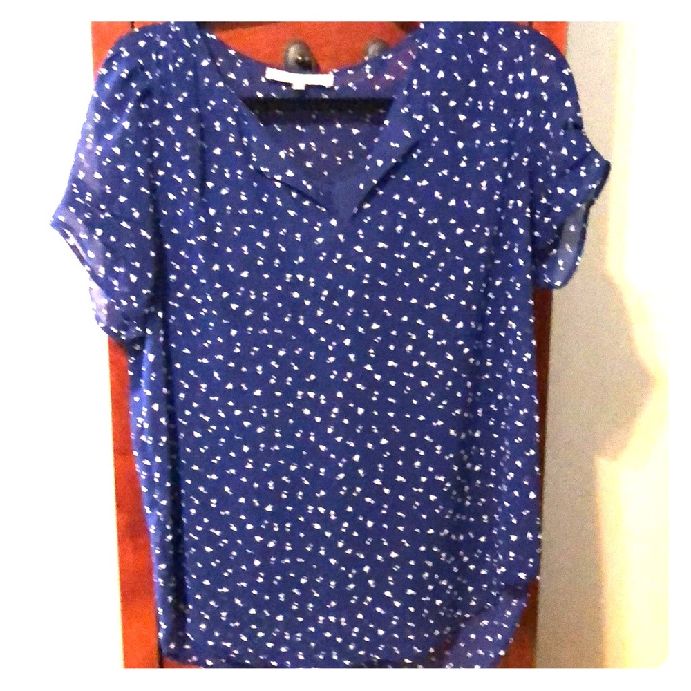 Blue heart blouse